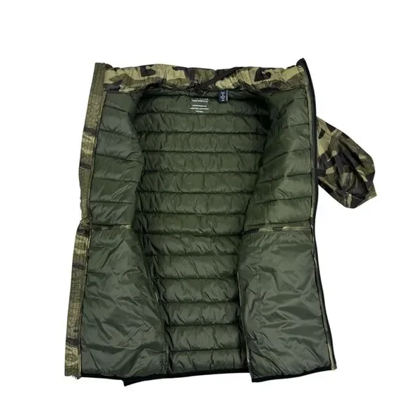 Club Room Mens Camo Quilted Packable Puffer Vest Jacket Green S - Picture 4 of 5